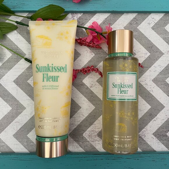 Victoria's Secret, Set of 2, Includes Sunkissed Fleur Body mist & Body Lotion - Picture 1 of 6